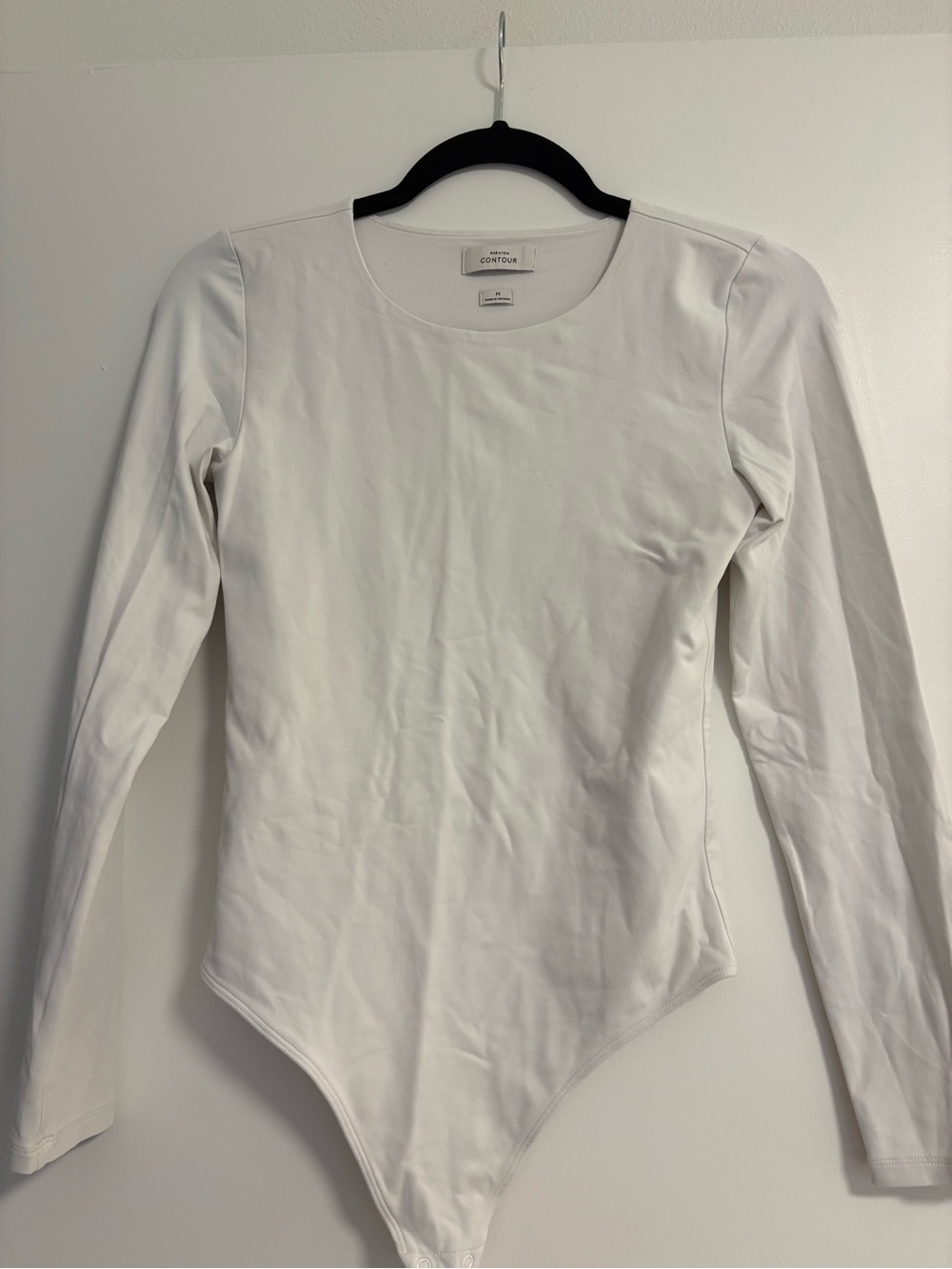 Babaton White Long-Sleeve Bodysuit